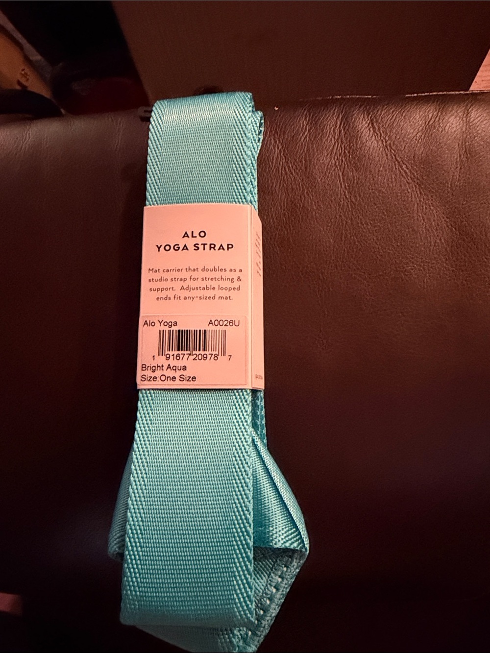 ALO Yoga Bright Aqua Stretch and Carry Strap